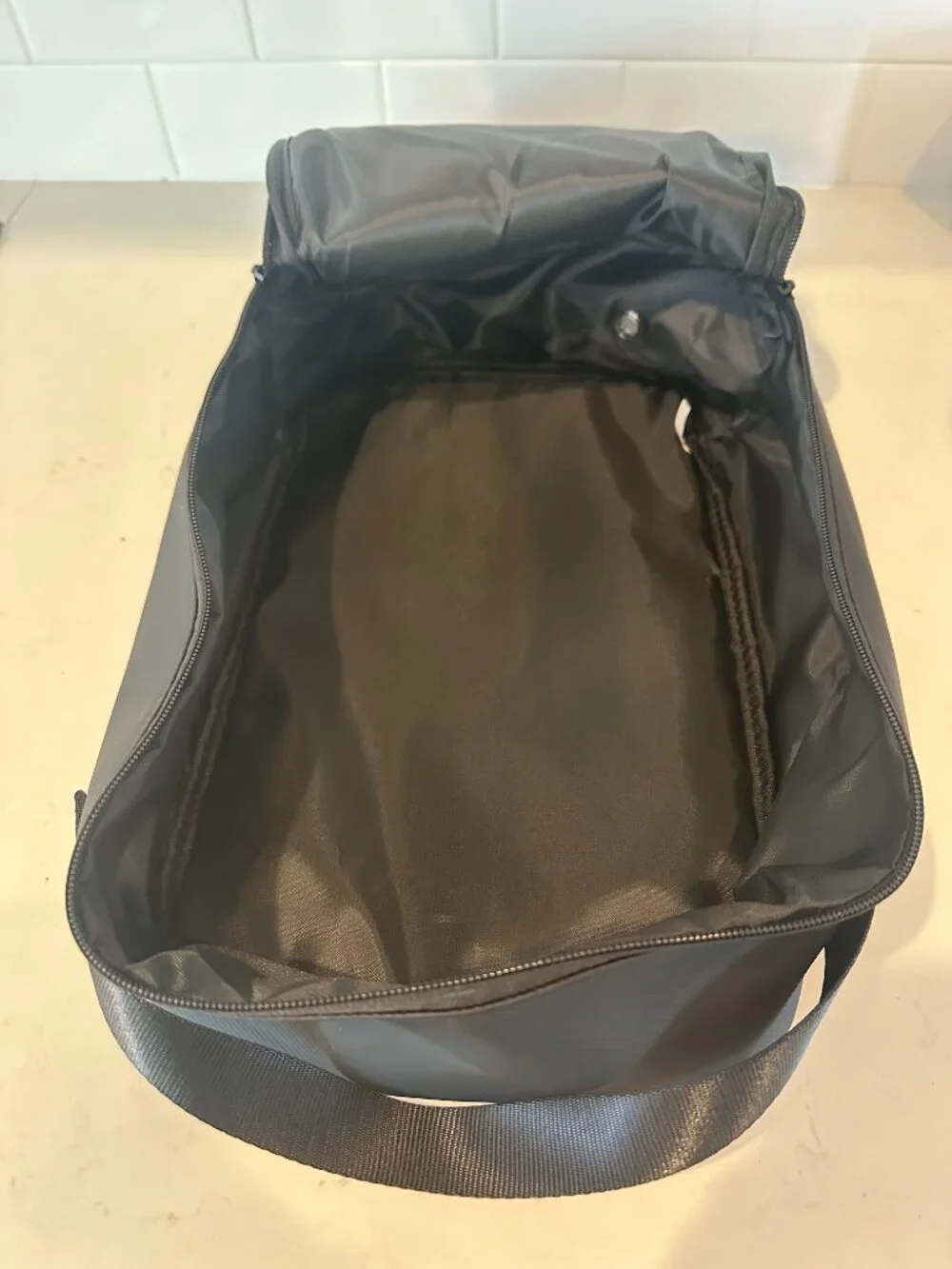 Only Golfers Black Shoe Carrier Travel Bag Zip Up Pocket & Ventilation Holes NEW